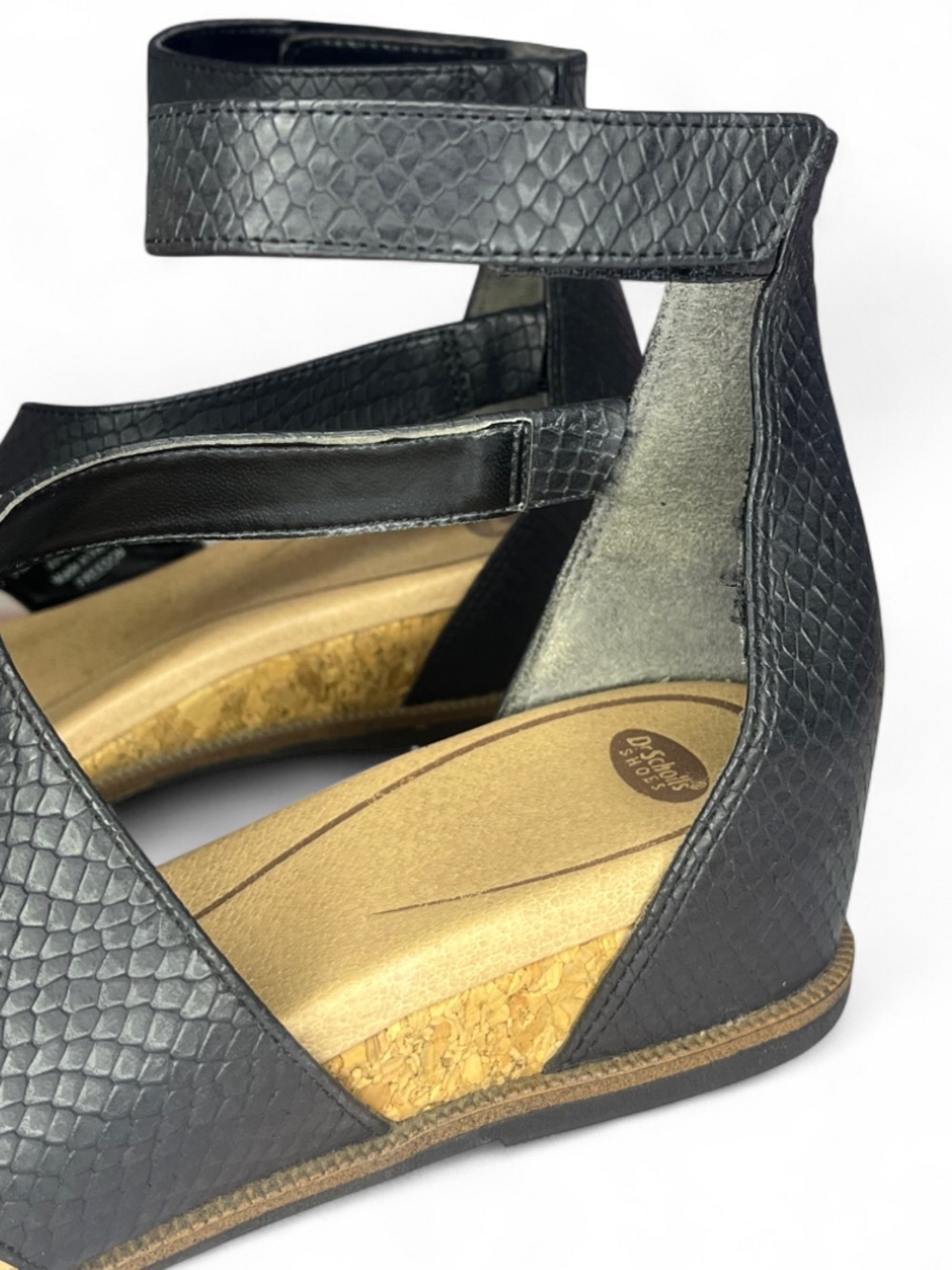 Dr. Scholl's women's Freedom Cushioned Insole Black Wedge Sandals Size 7 - Picture 6 of 8